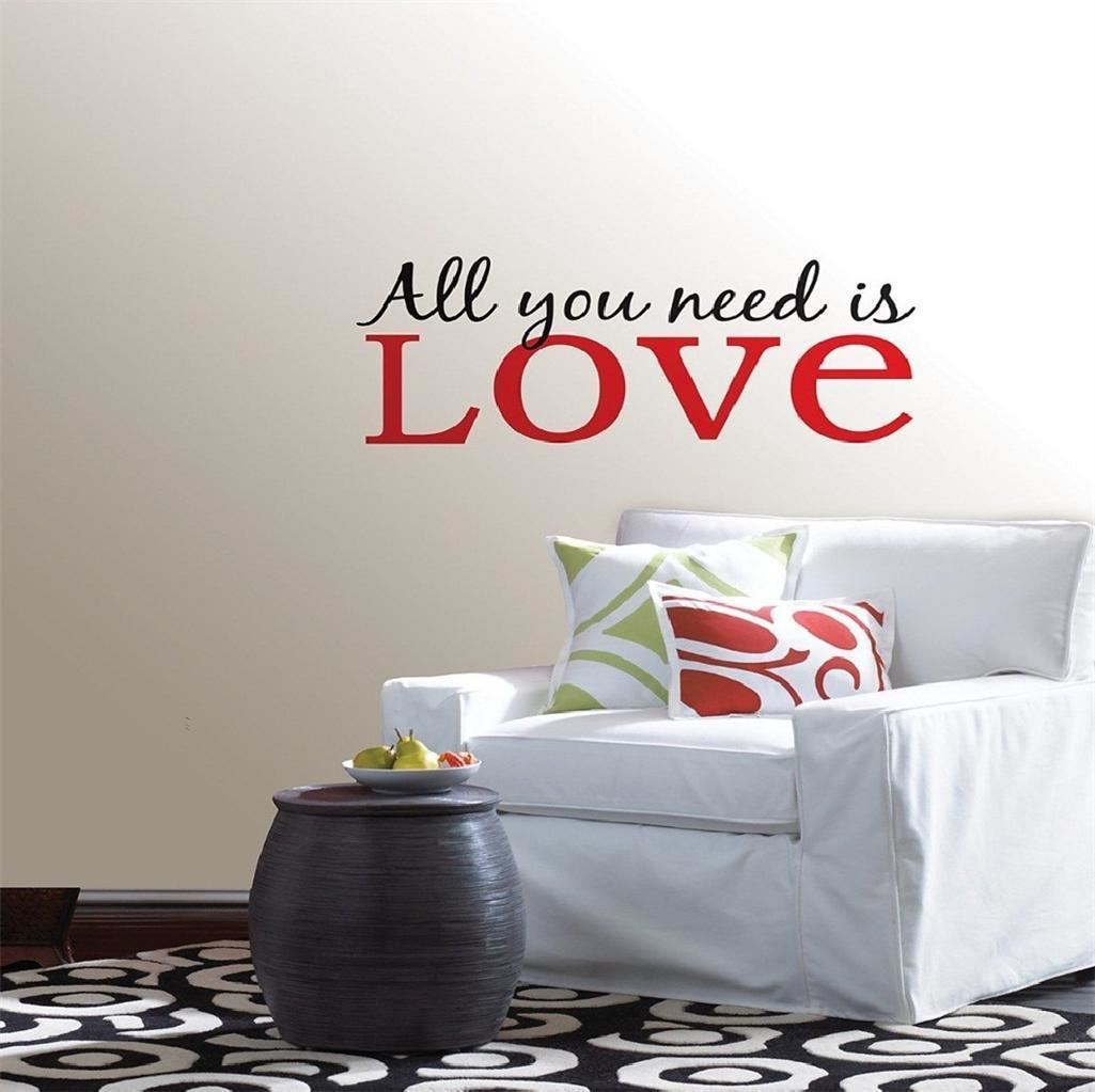 LOVE WALL QUOTES SELF ADHESIVE WORD STICKERS ROMANTIC WALLPOP DECOR ART
