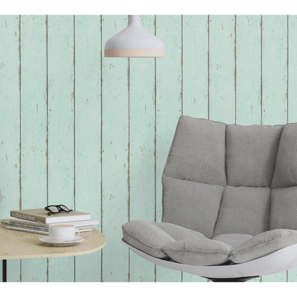 Rasch Becker Wood Beam Panel Pattern Wallpaper Realistic Faux Effect