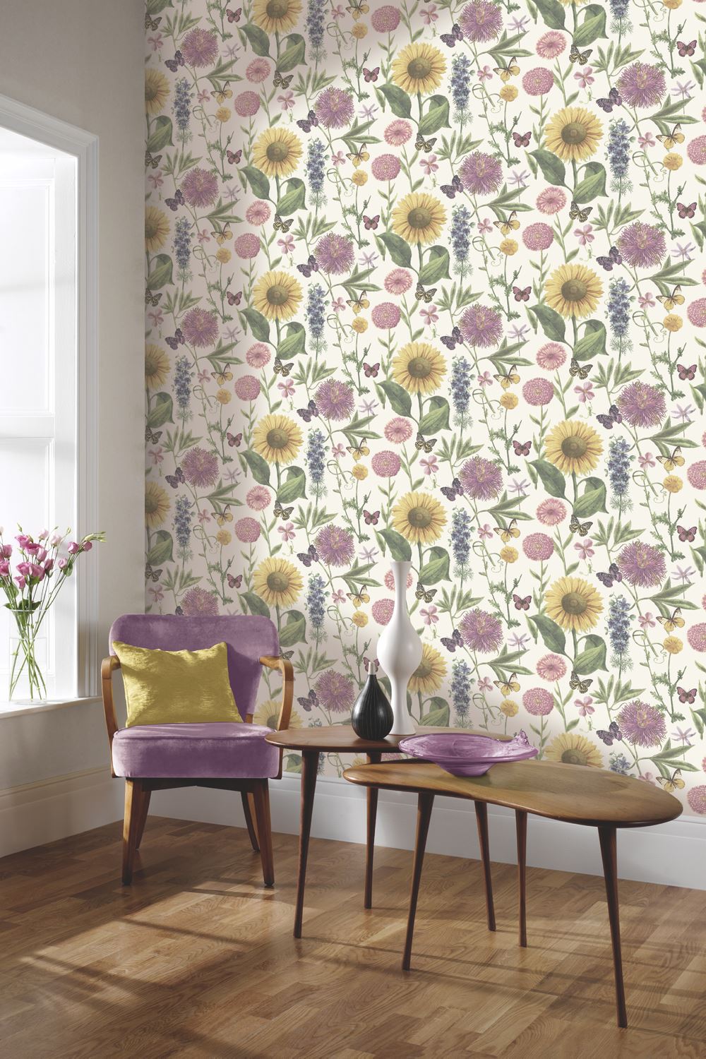 Arthouse Summer Garden Multi Colour Flower Sunflower Motif Wallpaper eBay
