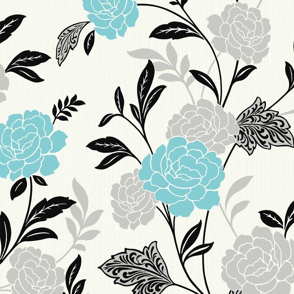 Arthouse Carla Floral Rose Pattern Wallpaper Glitter Motif Modern Vinyl