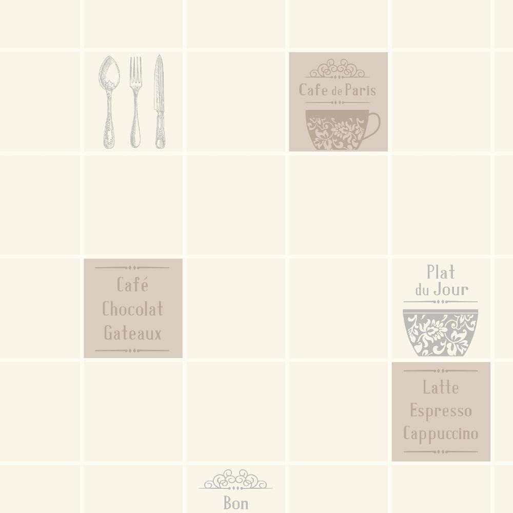 NEW RASCH TILE PATTERN CAFÉ COFFEE RESTAURANT KITCHEN VINYL WASHABLE