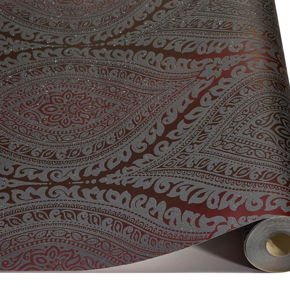 Grandeco Kismet Damask Pattern Wallpaper Metallic Glitter Motif Art Deco Roll - Picture 4 of 9