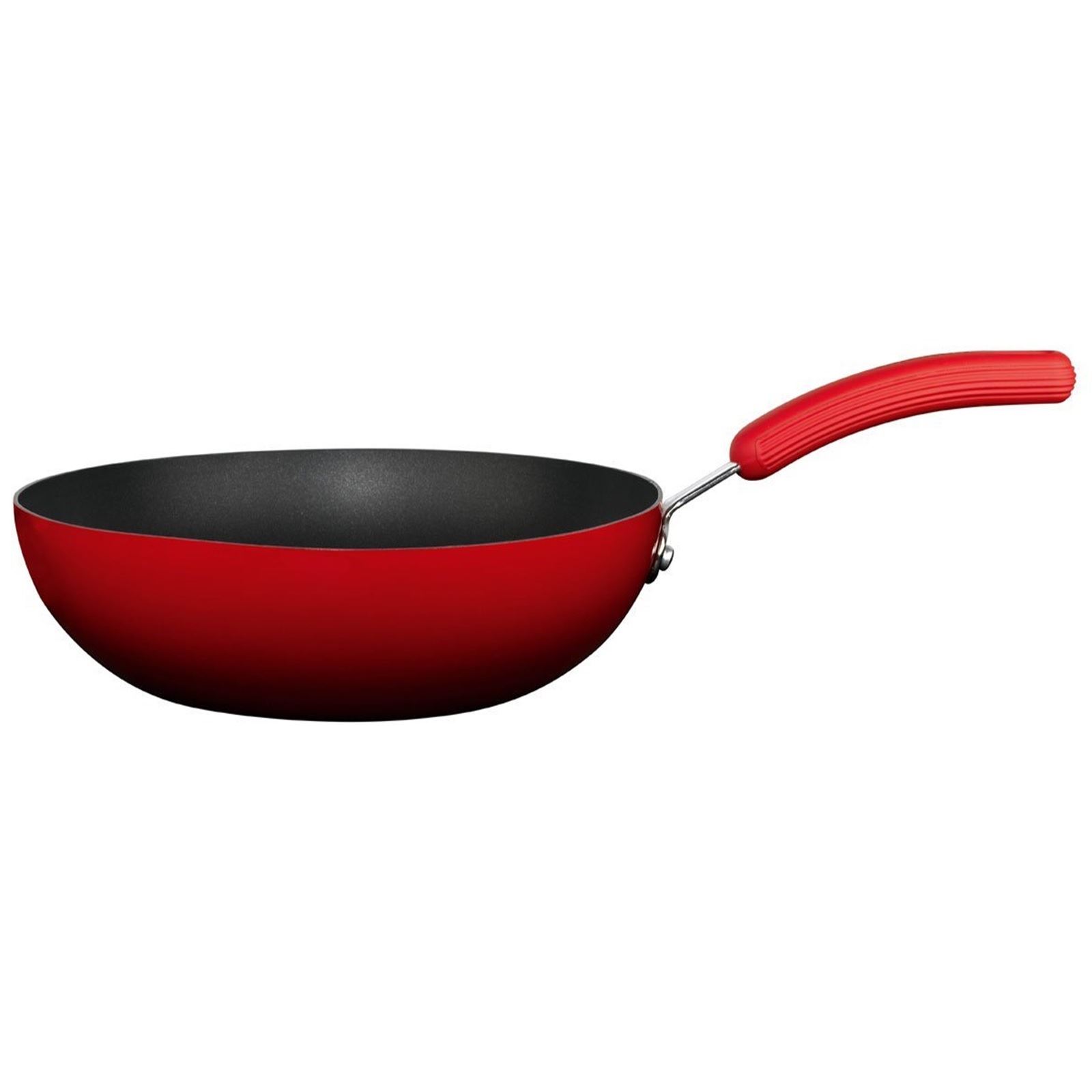 Circulon Red Induction 28cm Stir Fry Wok Non Stick Asian Oriental Frying Pan New eBay
