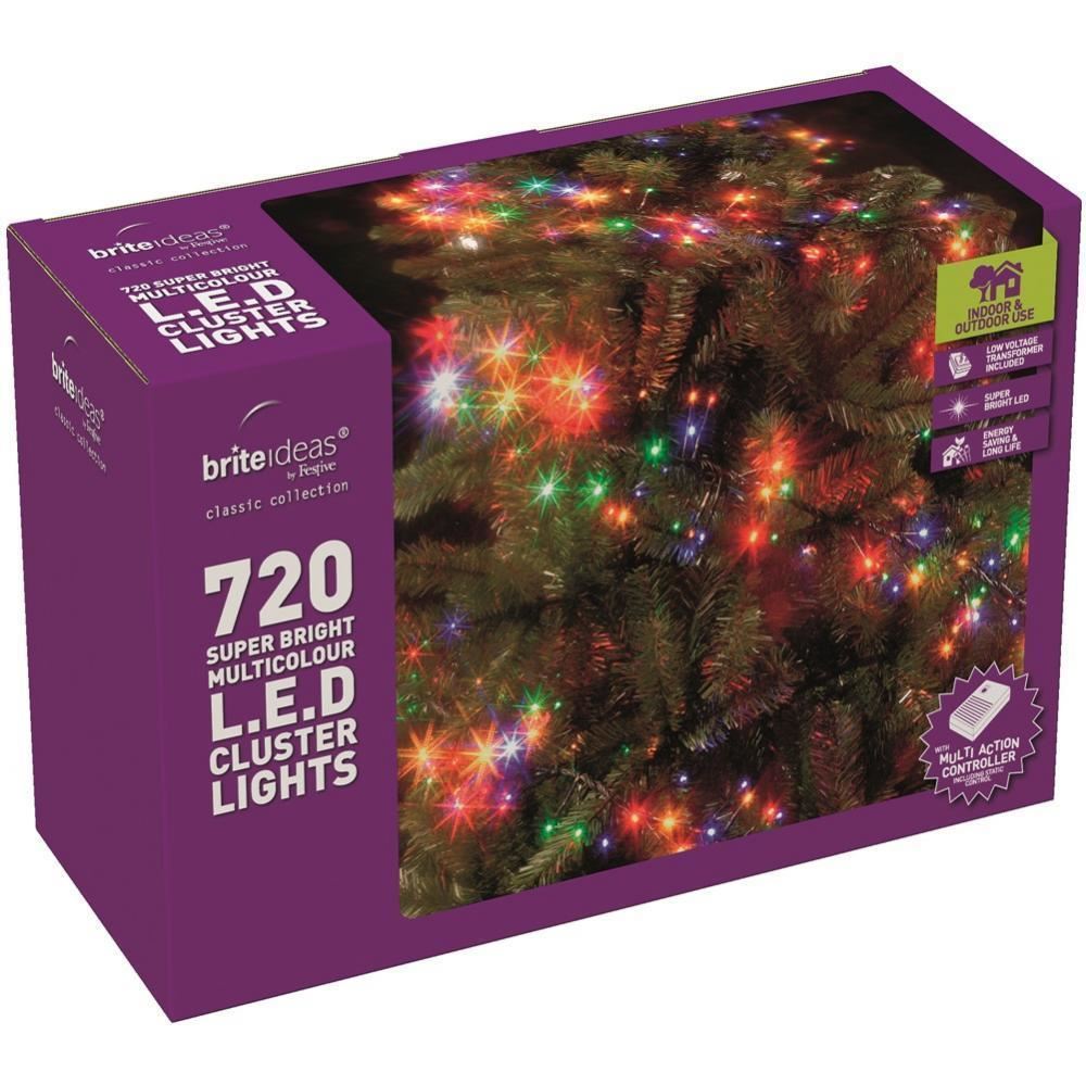 FESTIVE SUPER BRIGHT LED CLUSTER LIGHTS CHRISTMAS TREE LAMP XMAS