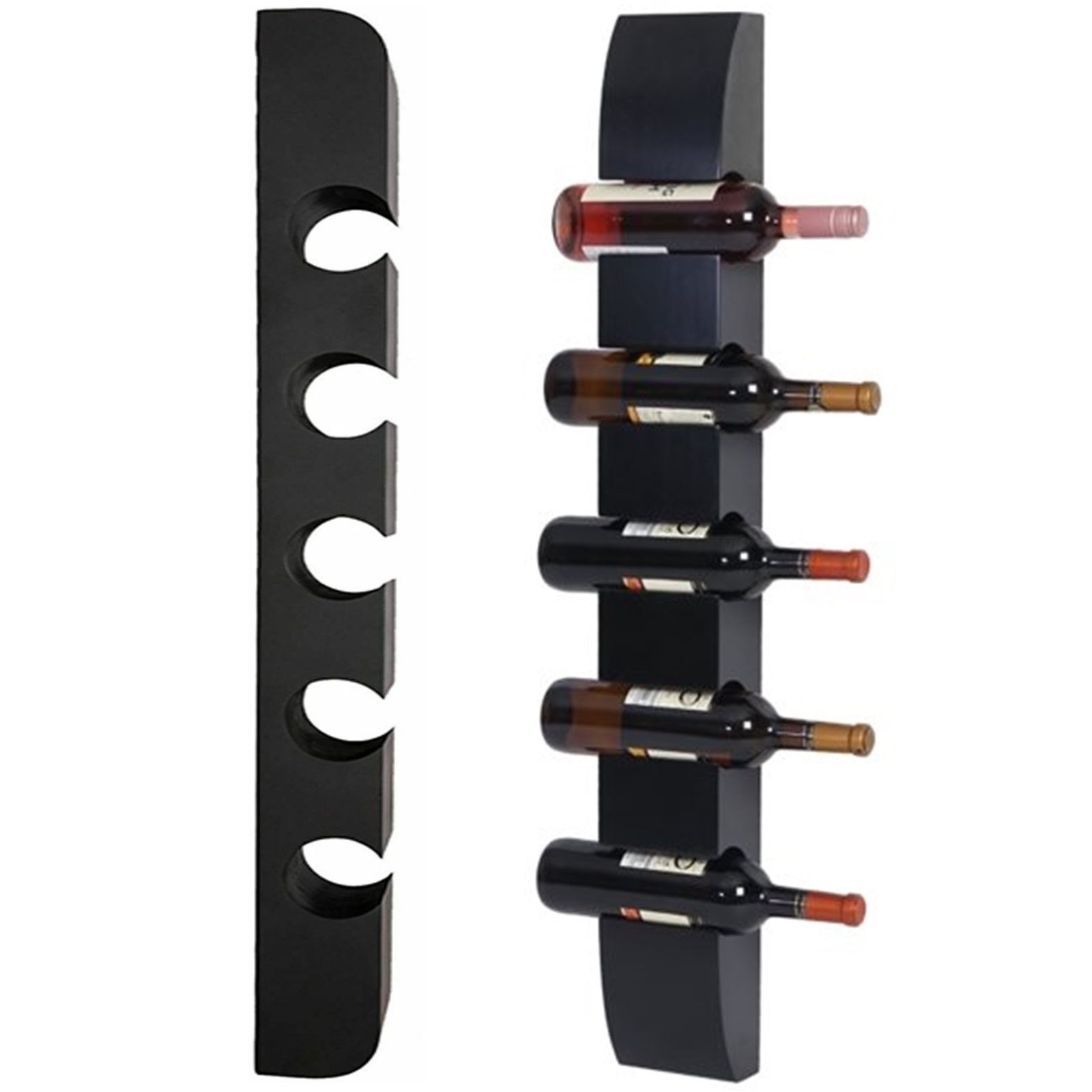 Vintage Style Wine 8 Bottle Holder Stand Black Metal Organiser Rack Storage