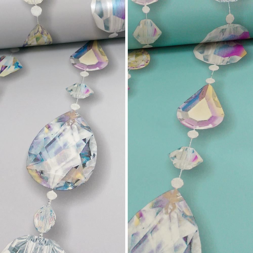 NEW ARTHOUSE OPERA CRYSTAL NECKLACE PATTERN DIAMOND GLAMOUR METALLIC WALLPAPER