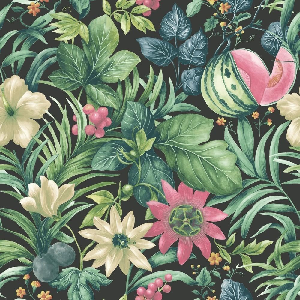 Grandeco Botanical Fruit Flower Pattern Wallpaper Tropical Floral Motif Textured eBay