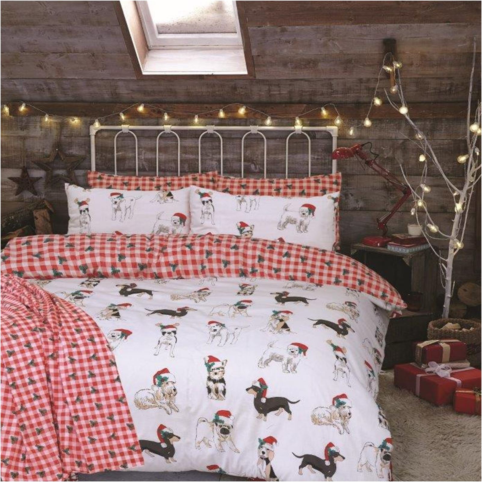 Christmas Kids Xmas Duvet Set Bed Festive Quilt Cover Santa Snowman Elf