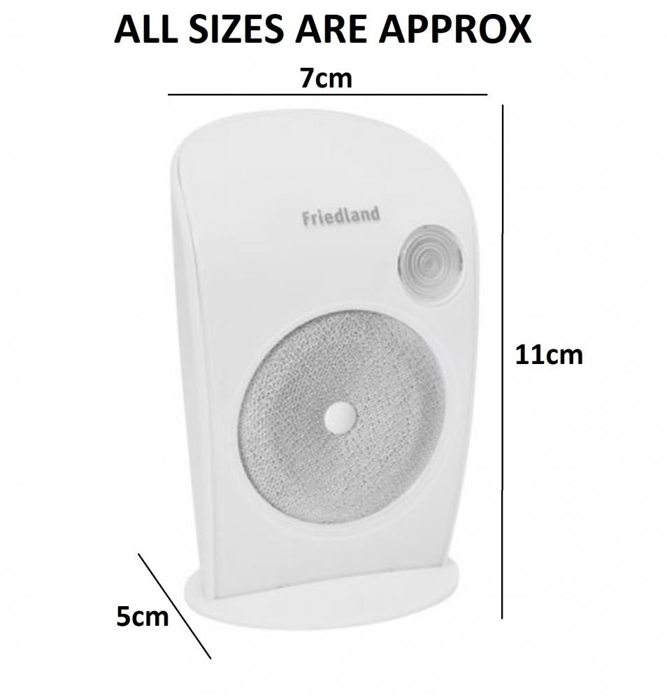 Friedland Wireless Led Door Chime Kit doorbell Push Bell Wirefree Set New D3007S 5004100956606