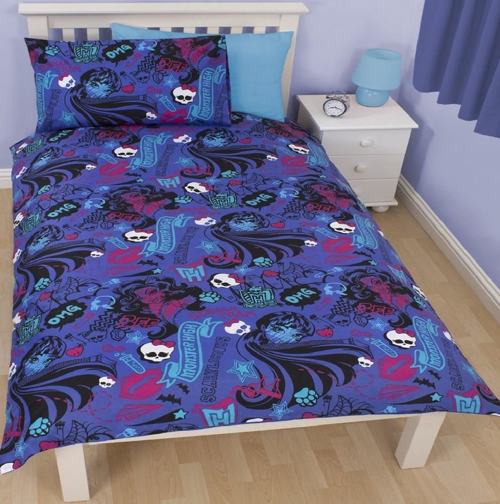 CARTOON CHARACTER SINGLE DUVET SET QUILT COVER KIDS CHILDRENS