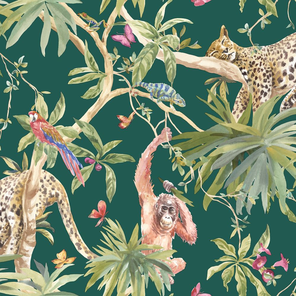 Jungle Forest Animal Wallpaper Leopard Deer Tiger Snake Leopard Zebra Skin Print - Picture 38 of 72
