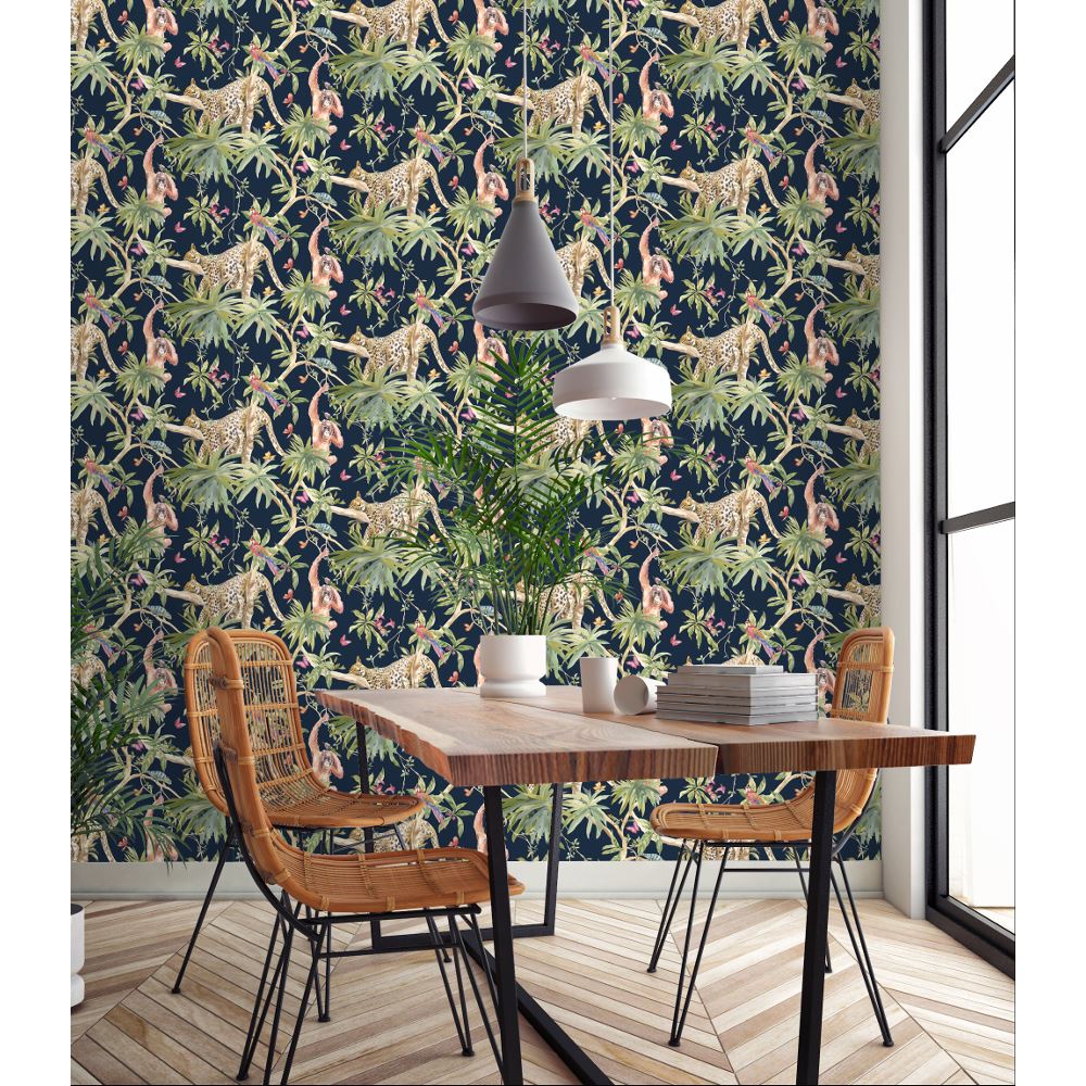 Jungle Forest Animal Wallpaper Leopard Deer Tiger Snake Leopard Zebra Skin Print - Picture 31 of 72
