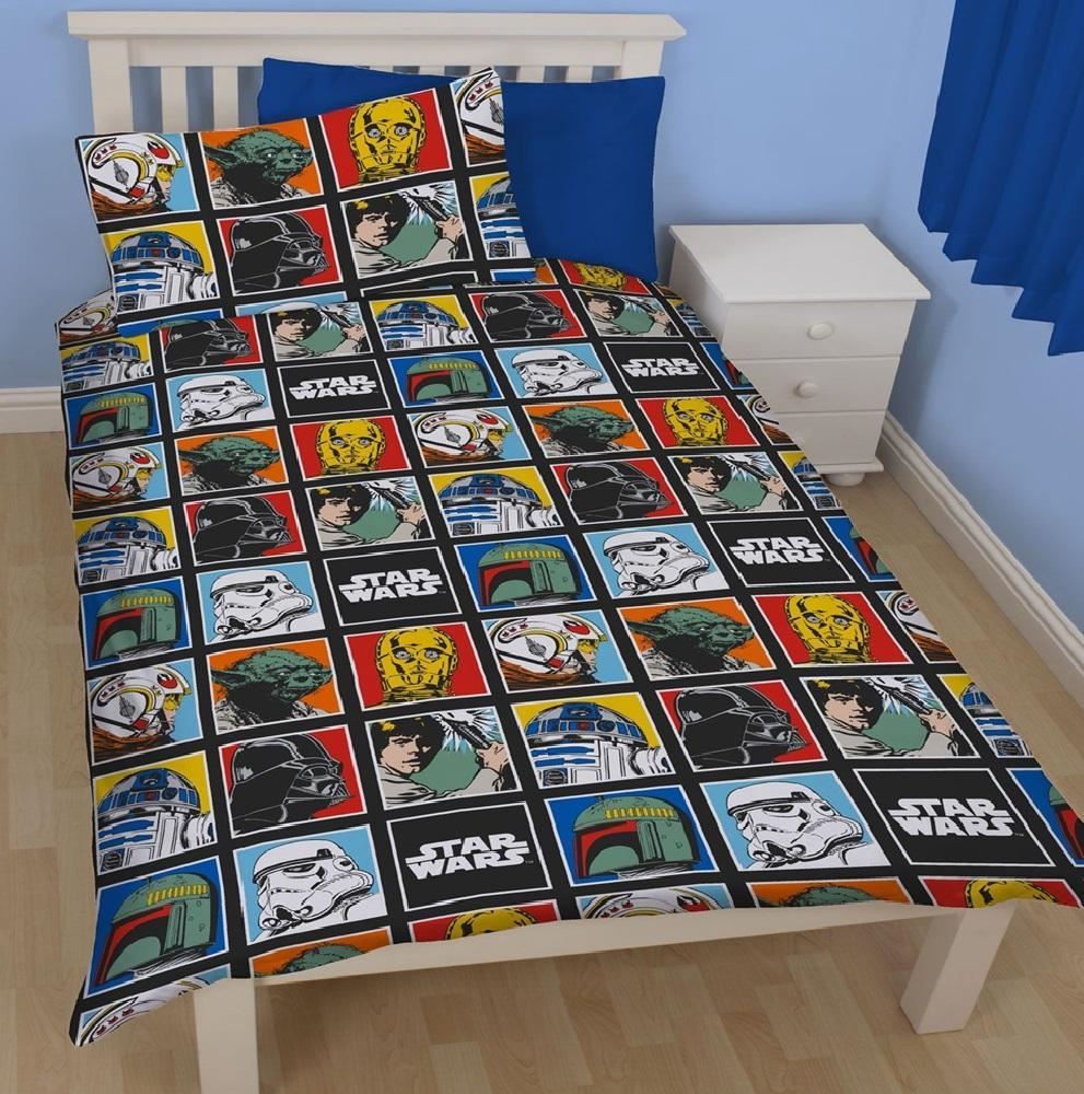 CARTOON CHARACTER SINGLE DUVET SET QUILT COVER KIDS CHILDRENS
