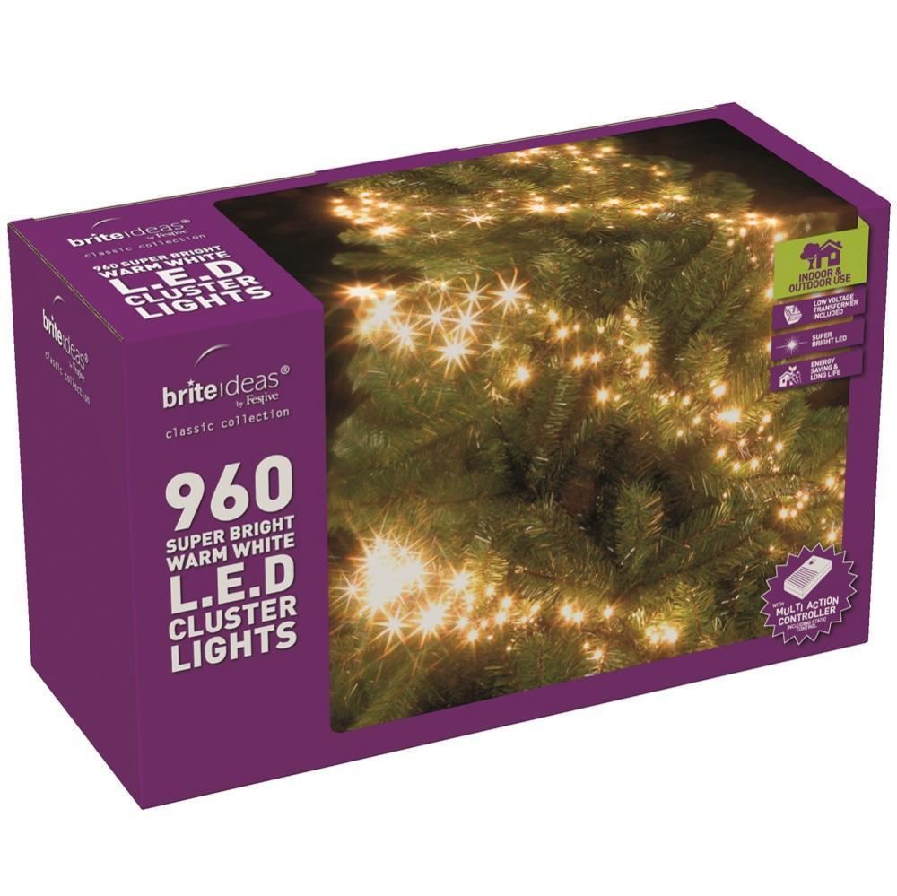 FESTIVE SUPER BRIGHT LED CLUSTER LIGHTS CHRISTMAS TREE LAMP XMAS