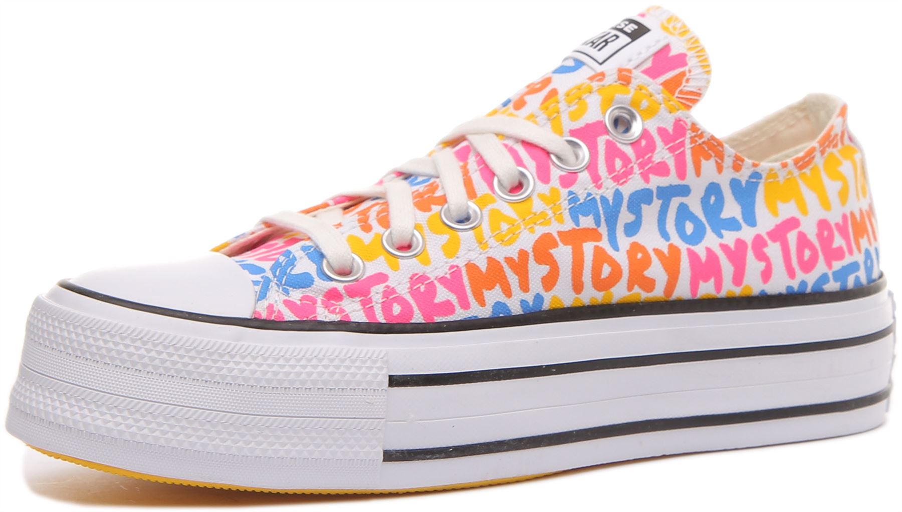 Converse AS 570322C Womens Low Platform Sneaker In White Multi US Size 5 -  10 | eBay