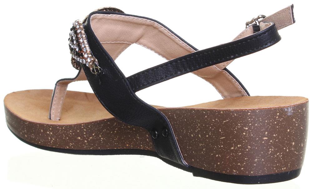 Livia Damen-Sandale flache Schlinge hinten Fußbett in schwarz Größe UK 3 - 8 - Bild 6 von 14
