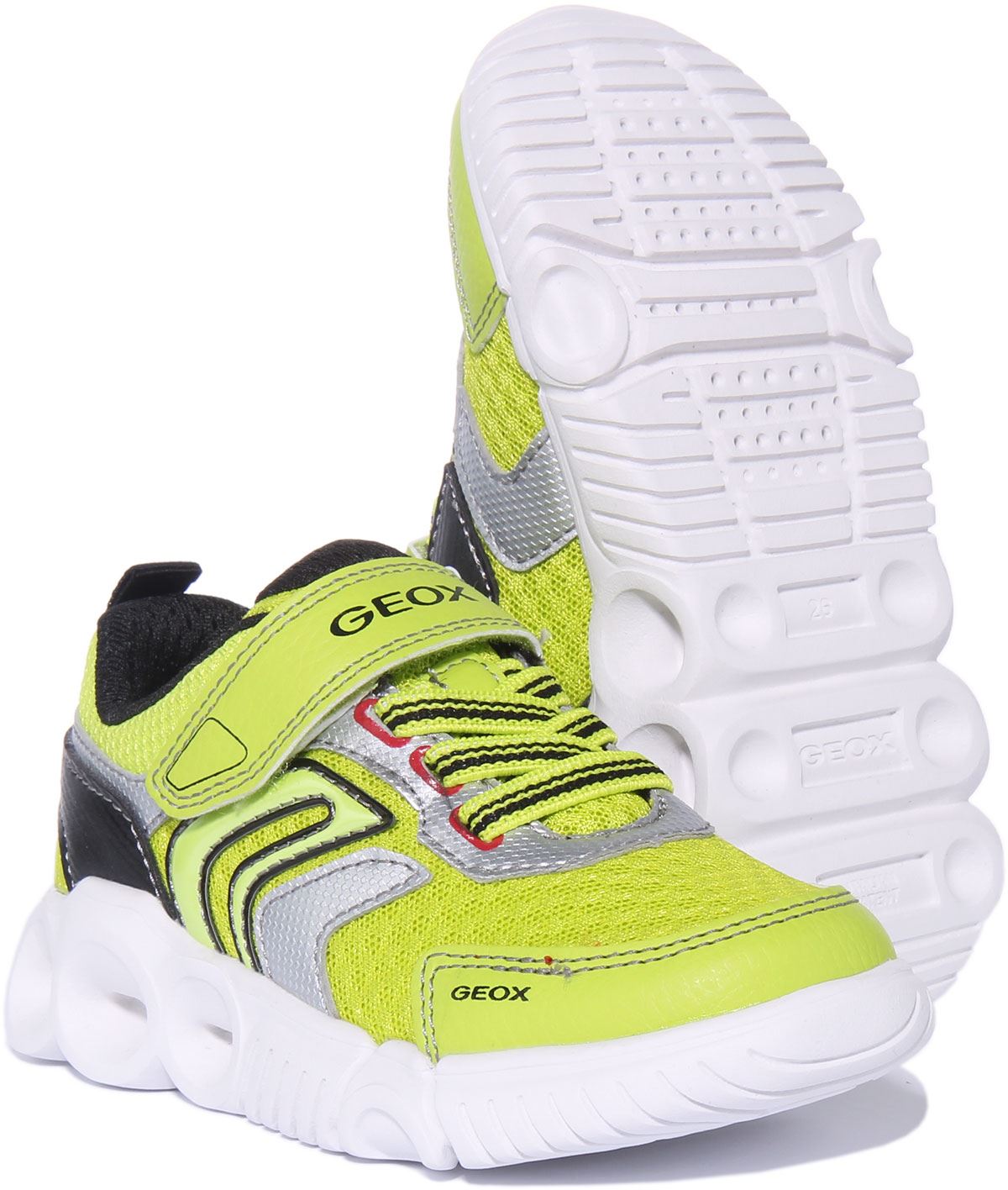 Geox J Wroom Boys Single Strap Led Boy Shoes In Lime Size US 1 - 13 - Picture 6 of 7
