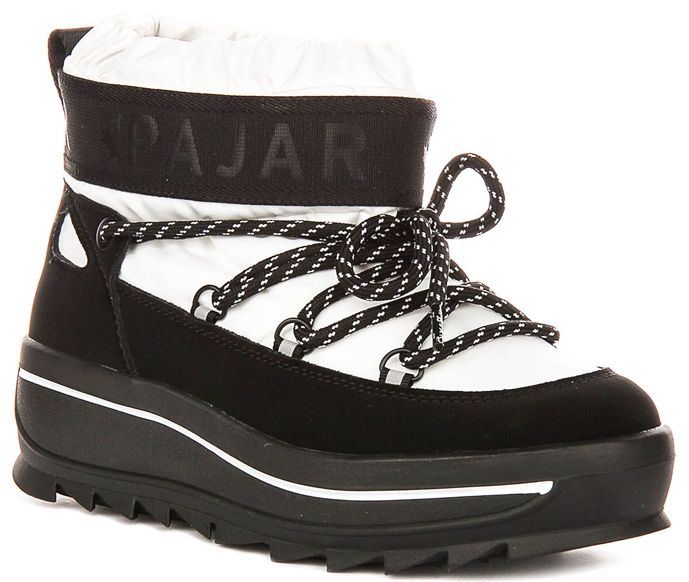Pajar W Galaxy Mini wasserdichte Damen-Schnrstiefel Nylon Schnee in Schwarz UK 4 7 28590₽
