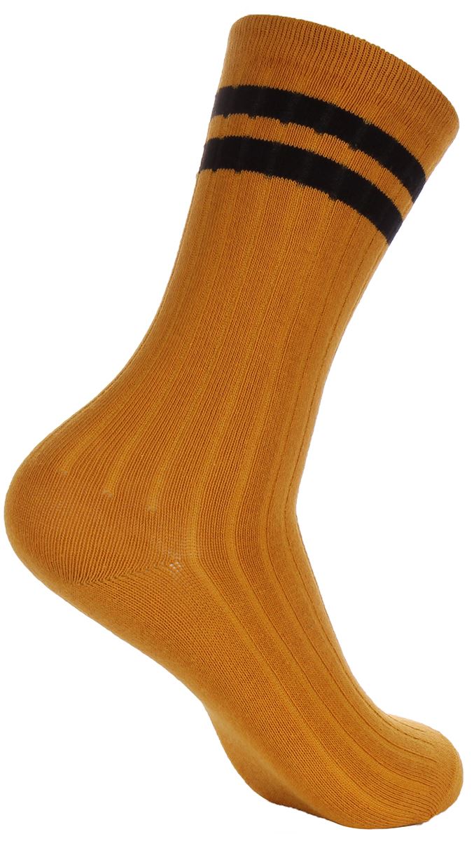 Justinreess England gestreifte Baumwollsocken für Herren Socken in grün 2er-Packungen - Bild 16 von 16