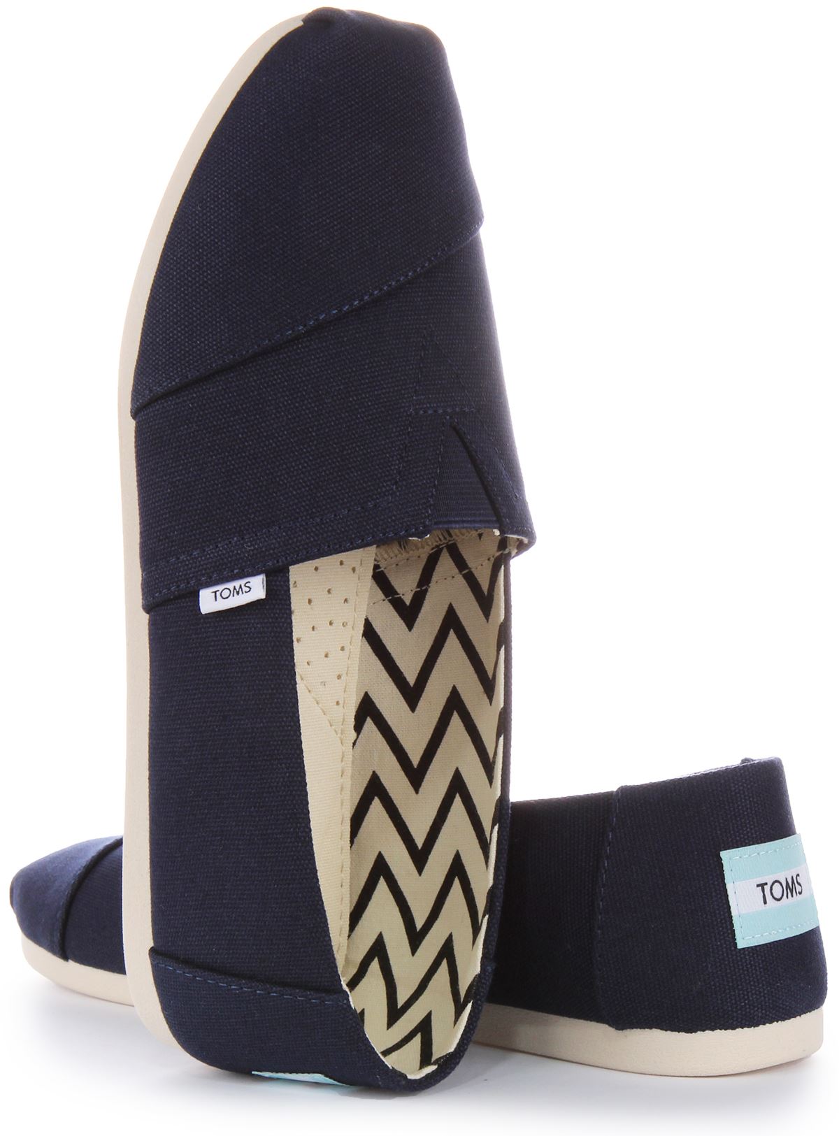 Toms Alpargata Lona De Algodón Reciclado Espradrille Zapatillas Hombre Azul Marino Talla 7- 12