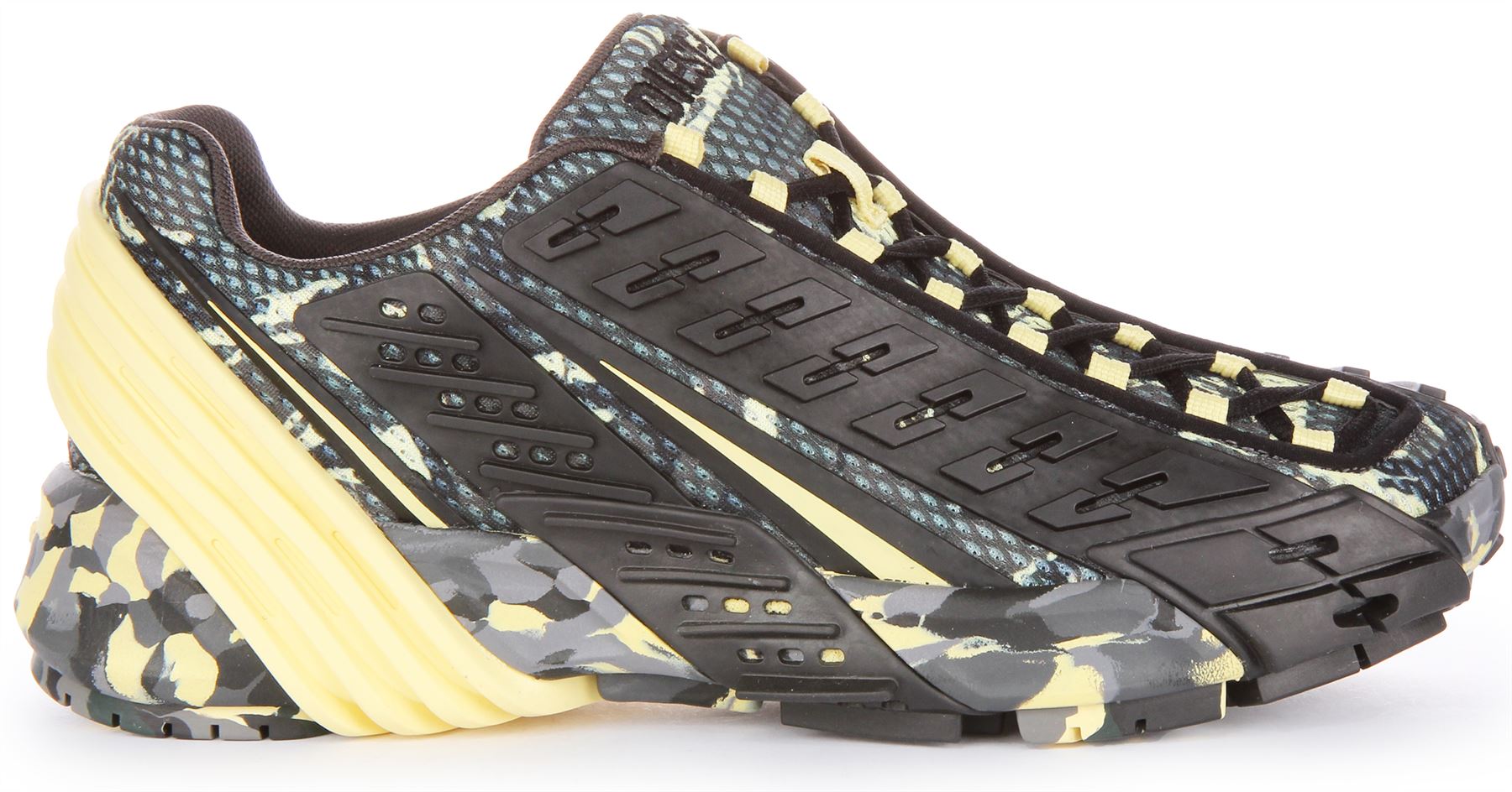 Diesel S-Prototype V2 Men\'s Green and Black Trainers Diesel S-Prototype V2 Mens Black Synthetic Lifestyle  main image 4