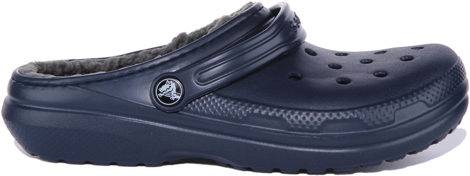 Crocs klassische gefütterte Jugend Jungen Rückenriemen Clog Sandalen in Marine Größe UK 1-6 - Bild 8 von 12