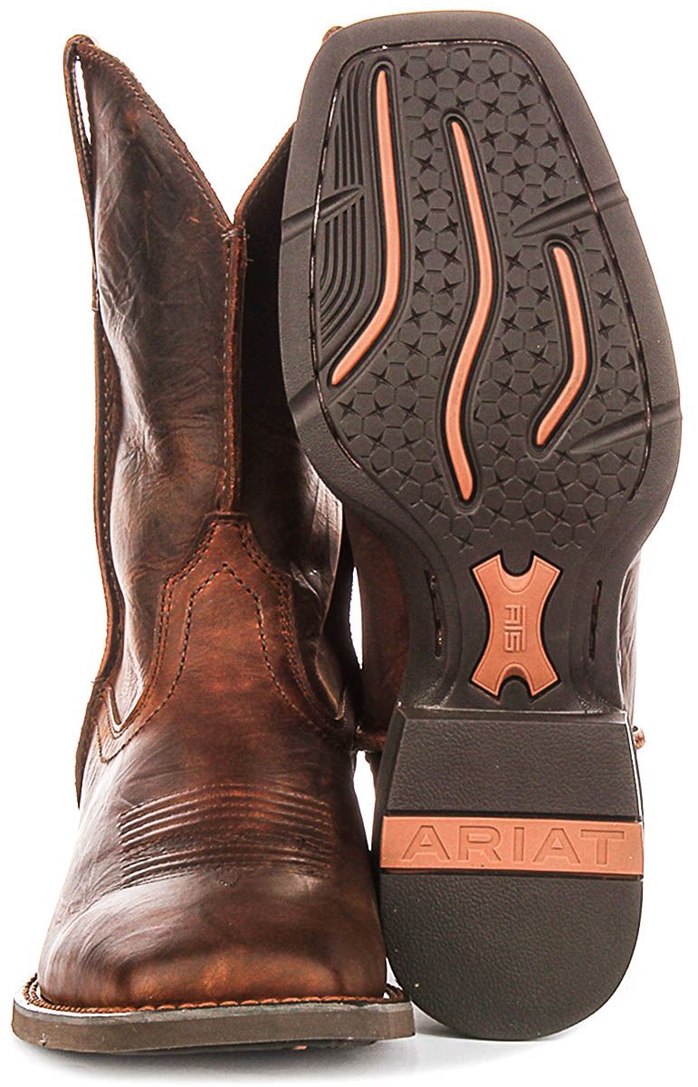 Ariat Sport Rambler Western Pull On Mens Boot In Brown UK 7 - 12