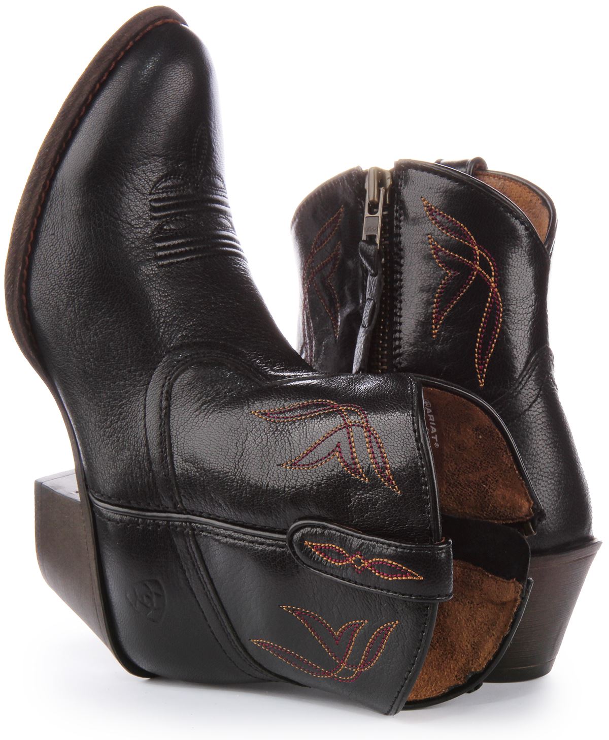 Ariat Darlin Western in schwarz vollkörniger kurzer Cowboy-Damenstiefel UK 3 - 8 - Bild 5 von 13