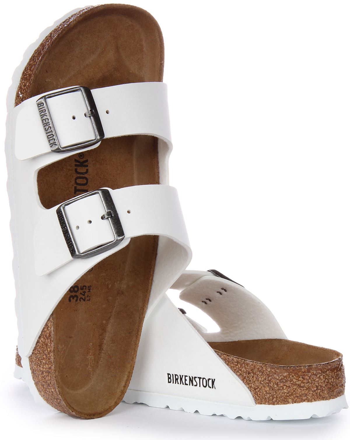 Birkenstock Arizona BF Slide 2 Buckle Strap Anatomic Sandal White UK 3.5 - 9.5 - Picture 10 of 12