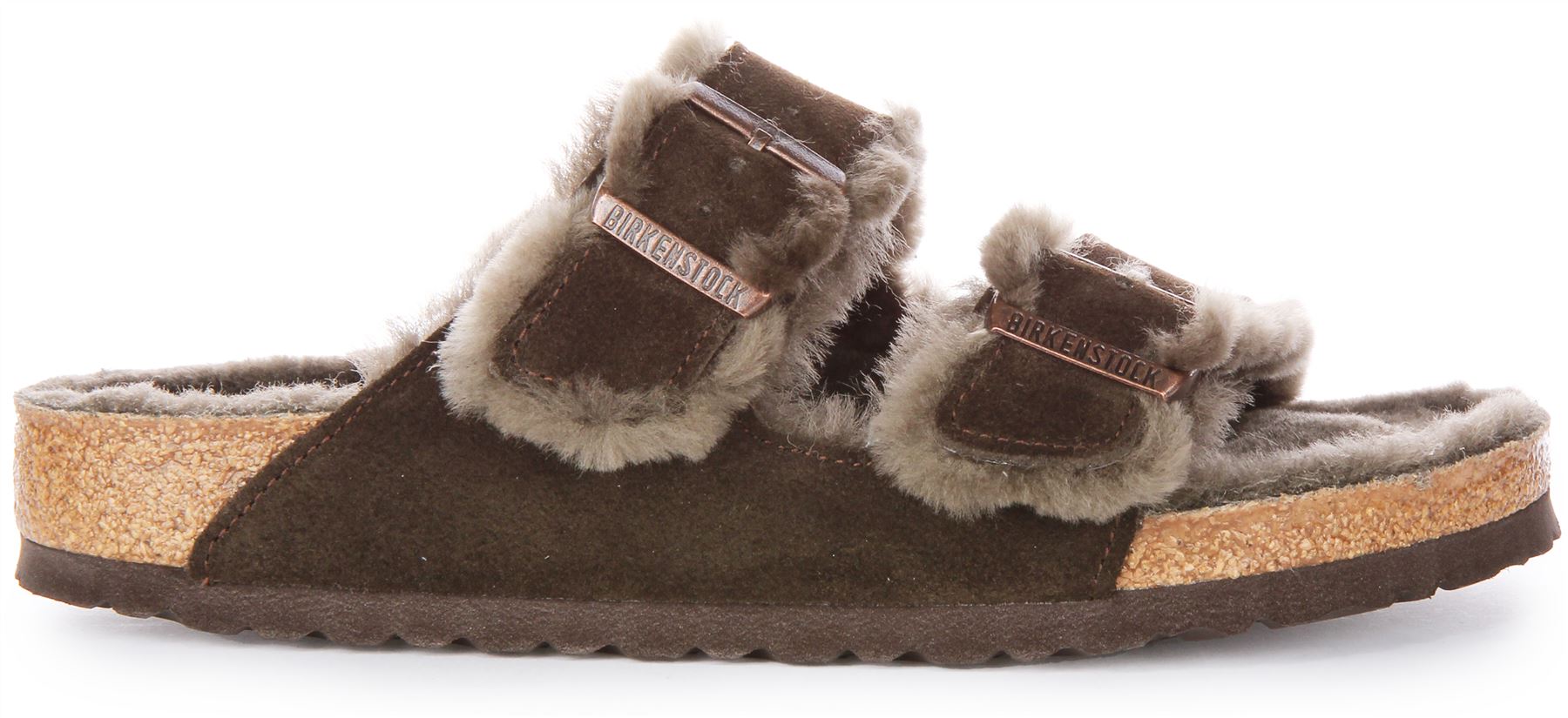 Birkenstock Arizona Shearling Womens Sheepskin Warm Lined In Moca 4.5 - 77 - Picture 8 of 12