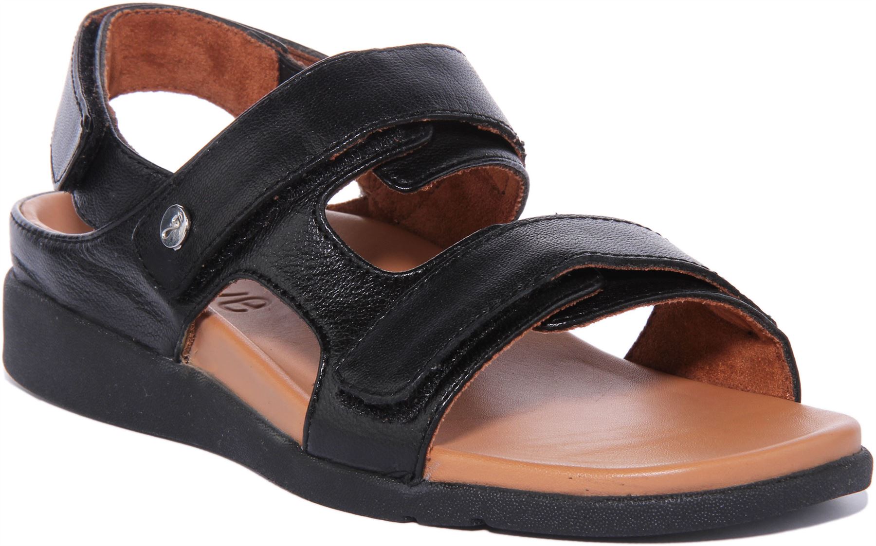 Strive Aruba Womens Back Strap Summer Leather Sandals In Black  display picture 1