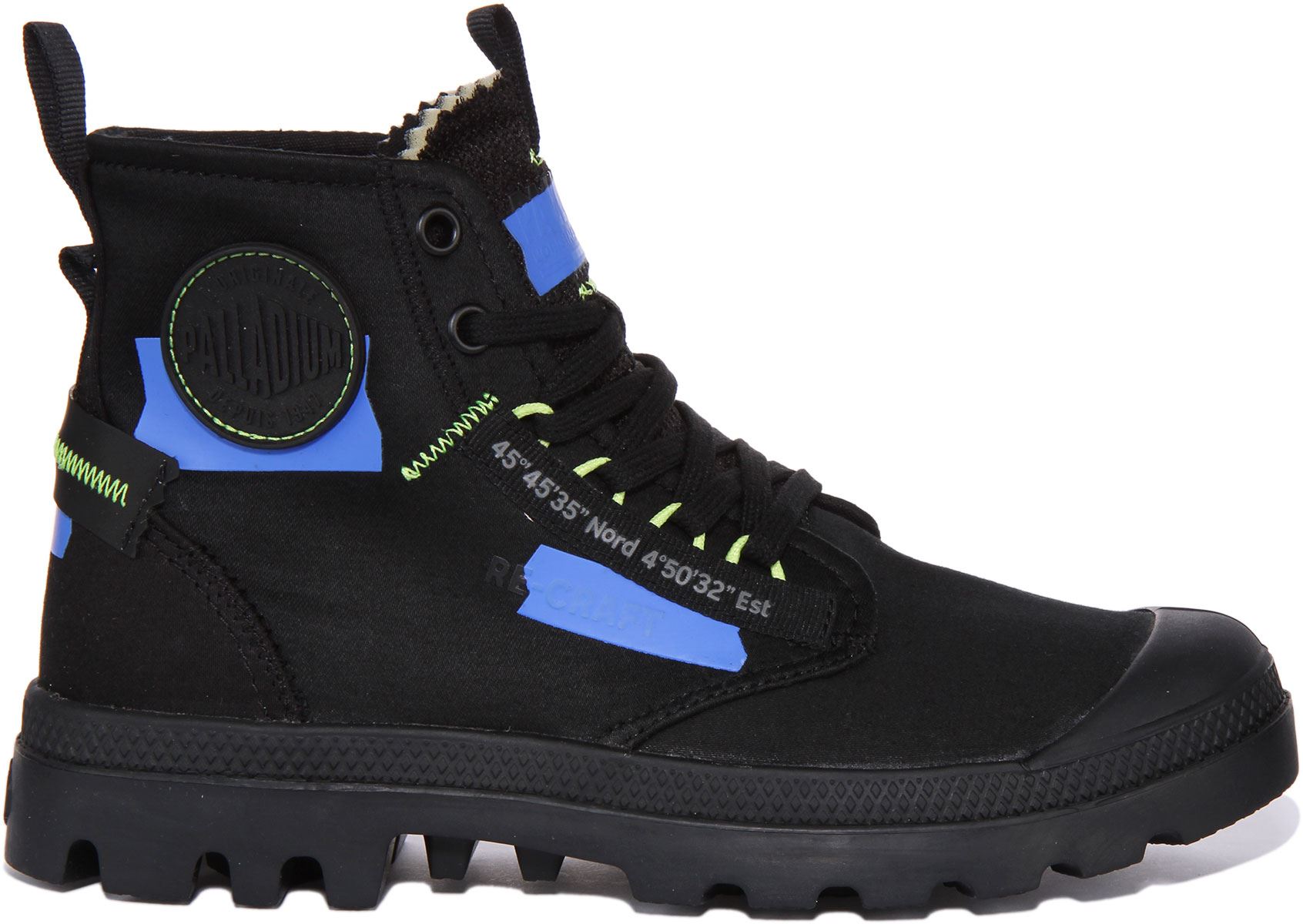 Palladium Pampa Hi Men's Comfort Vegan Ankle Boots In Blue Black Size UK 4 - 12 - Picture 9 of 25