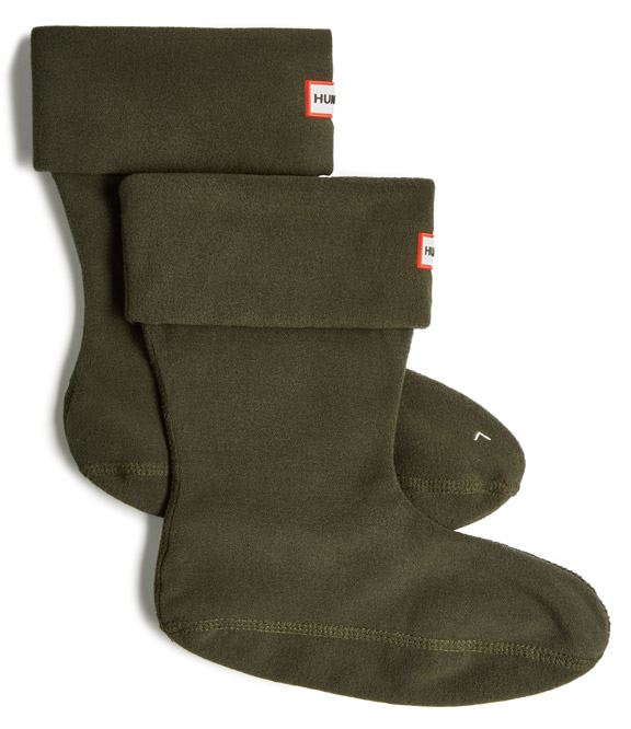 Hunter Fleece Warm Pull On Tall Boot Unisex Socks In Olive - Picture 23 of 28