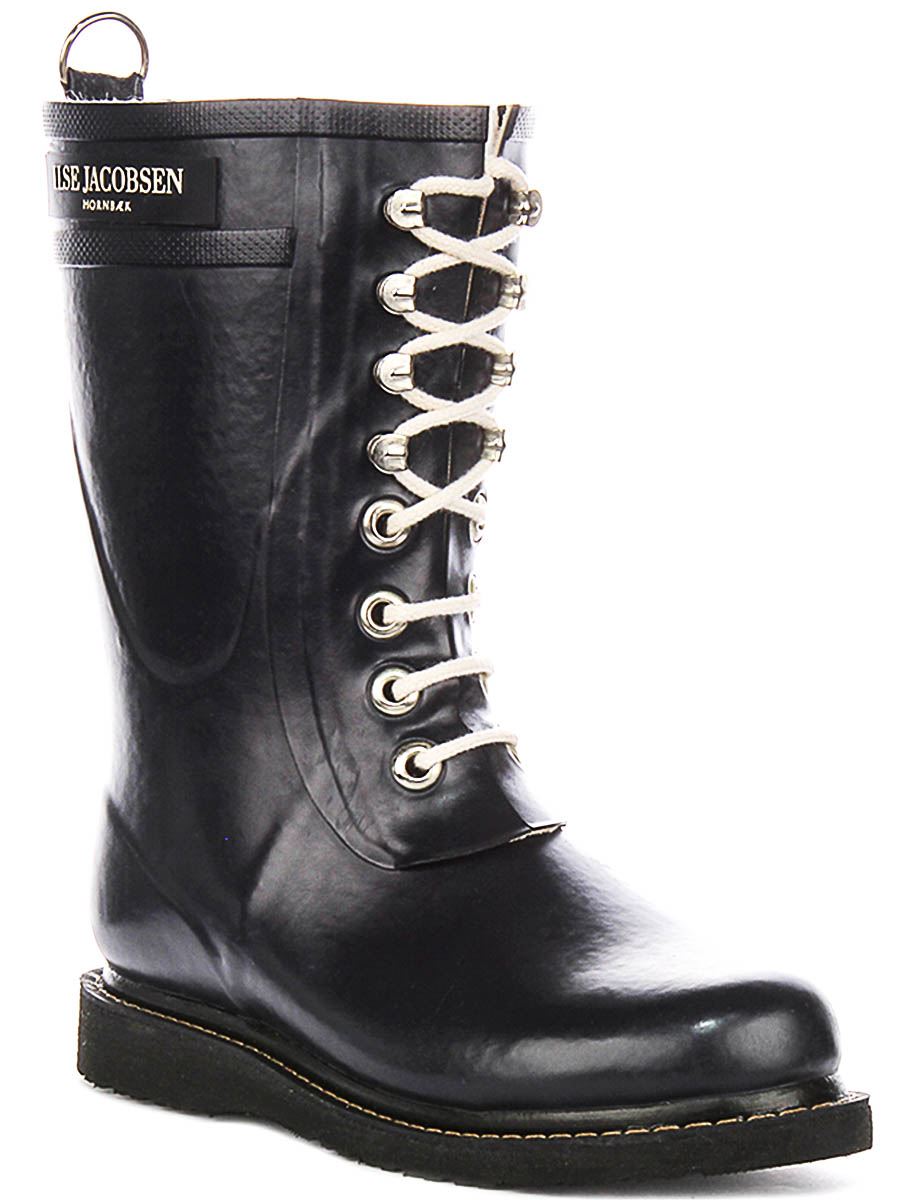 Ilse Jacobsen RUB15 PVC Frei Kurz Geschnrt Gummistiefel Damenstiefel Indigo 31490₽