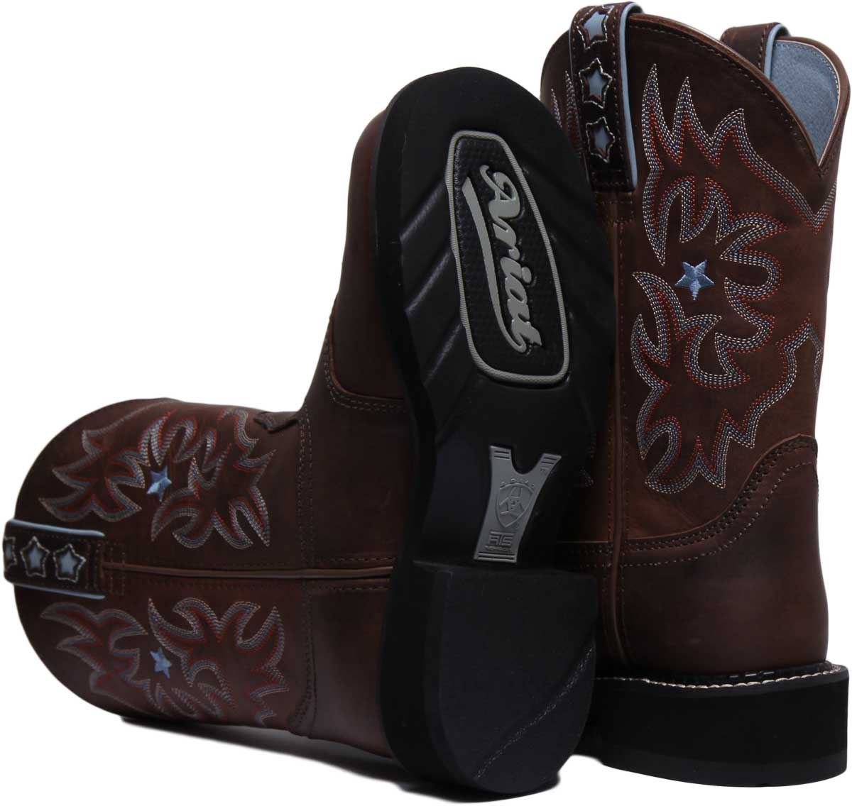 Ariat Womens Probaby Comfort Pull On Embroided Boot In Brown Size UK 4 - 9 - Picture 10 of 12