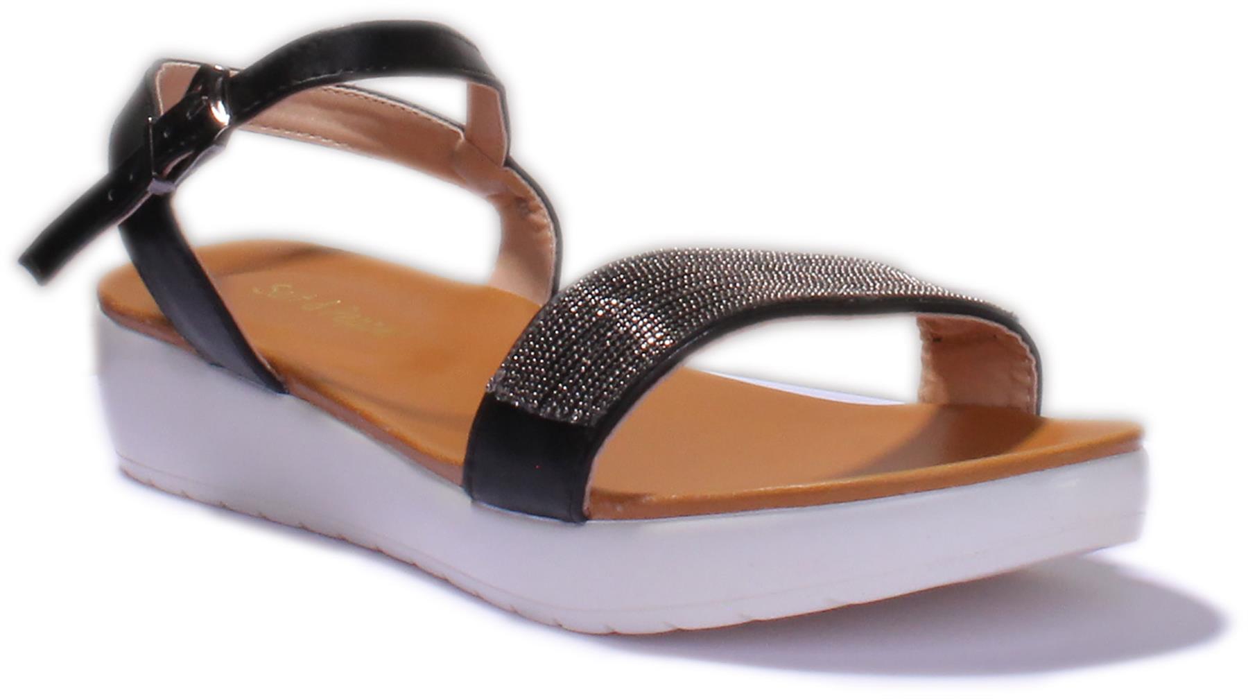 Дамен Фрауен Кнохельримен в блестящих сандалиях из Шварц-Гросс Великобритания 3-8 6490₽