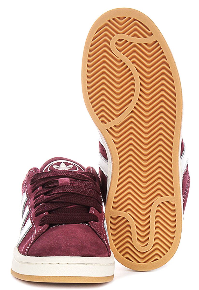Adidas Campus Leopard Stripes Suede Lace Up Womens Sneaker In Maroon US 10  - 11 | eBay
