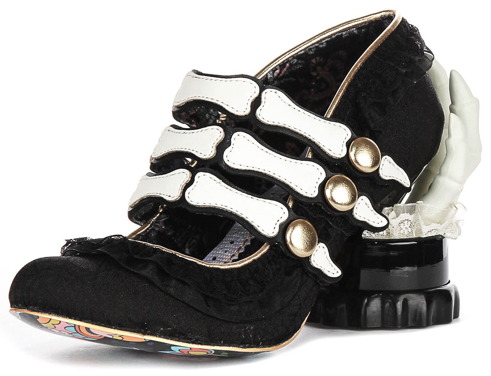 Irregular Choice Goulish Grasp Spooky Skeletal Damen Absatz Schwarz US 6 - 10 - Bild 12 von 18