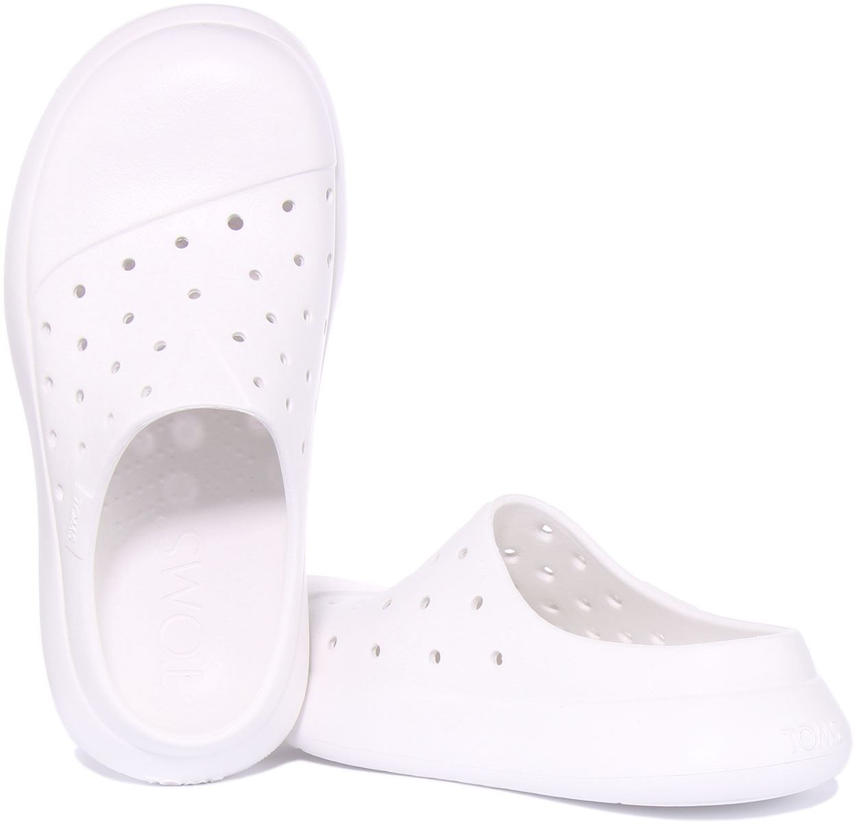 Toms Clog Mallow Eco Slip On Rubber Espadrille Unisex Sandals White UK 3- 12 - Picture 17 of 19