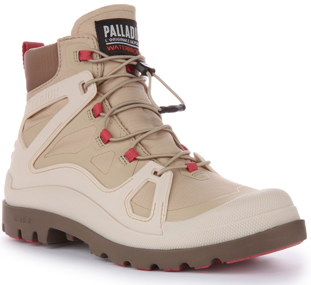 Bota Palladium Pampa Lite+ Jage Impermeable Lona Con Cordones Beige Para Hombres EE. UU. 7-13 - Imagen 7 de 12