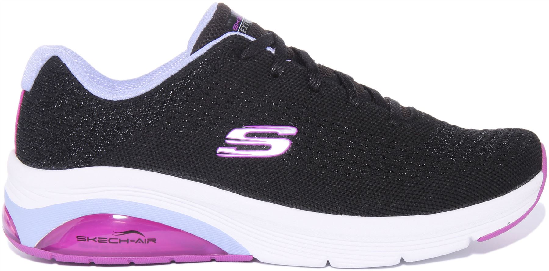 Skechers Classic Vibe Womens Lace Up Mesh Sneakers In Black Pink Size US  11