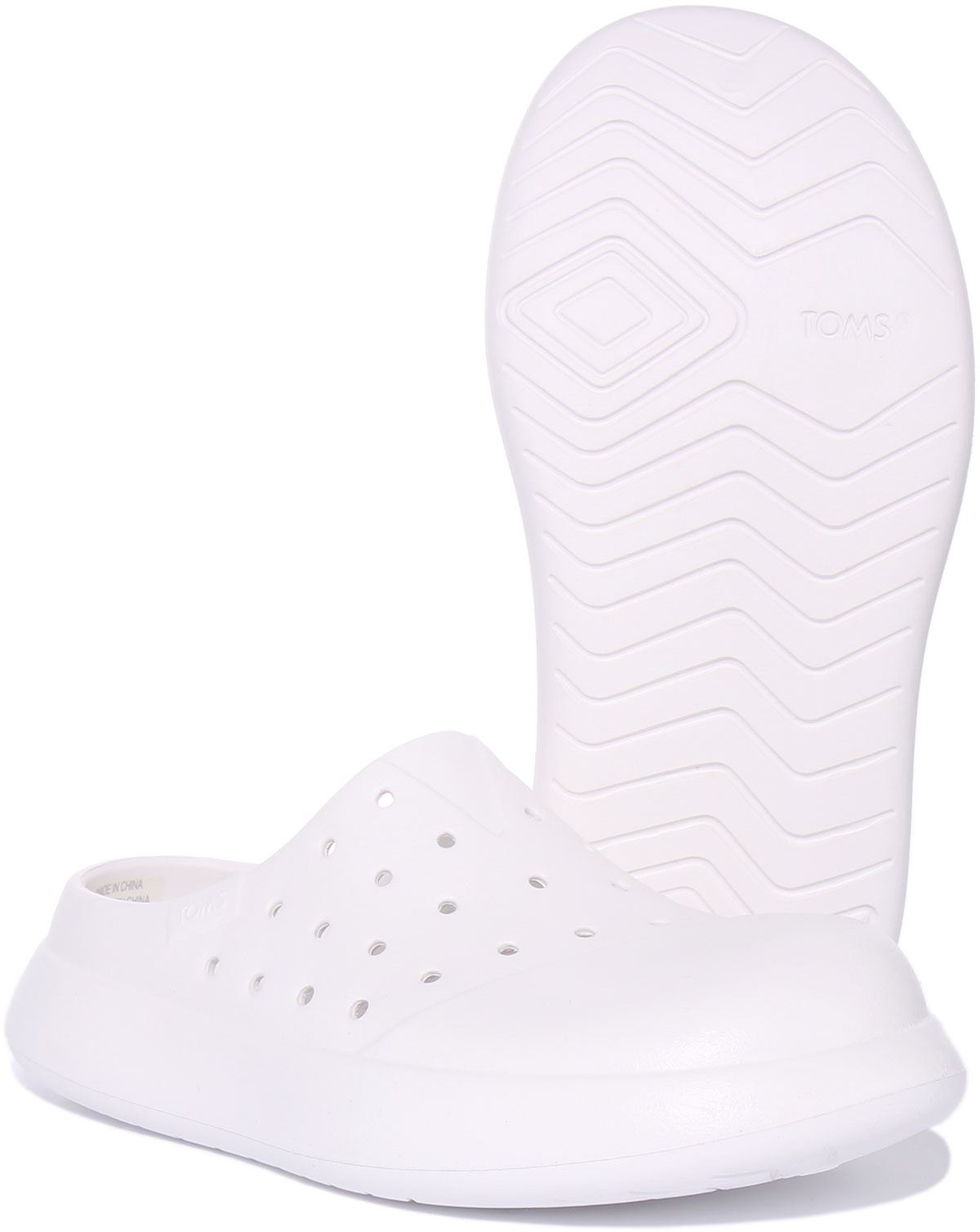 Toms Clog Mallow Eco Slip On Rubber Espadrille Unisex Sandals White UK 3- 12 - Picture 18 of 19
