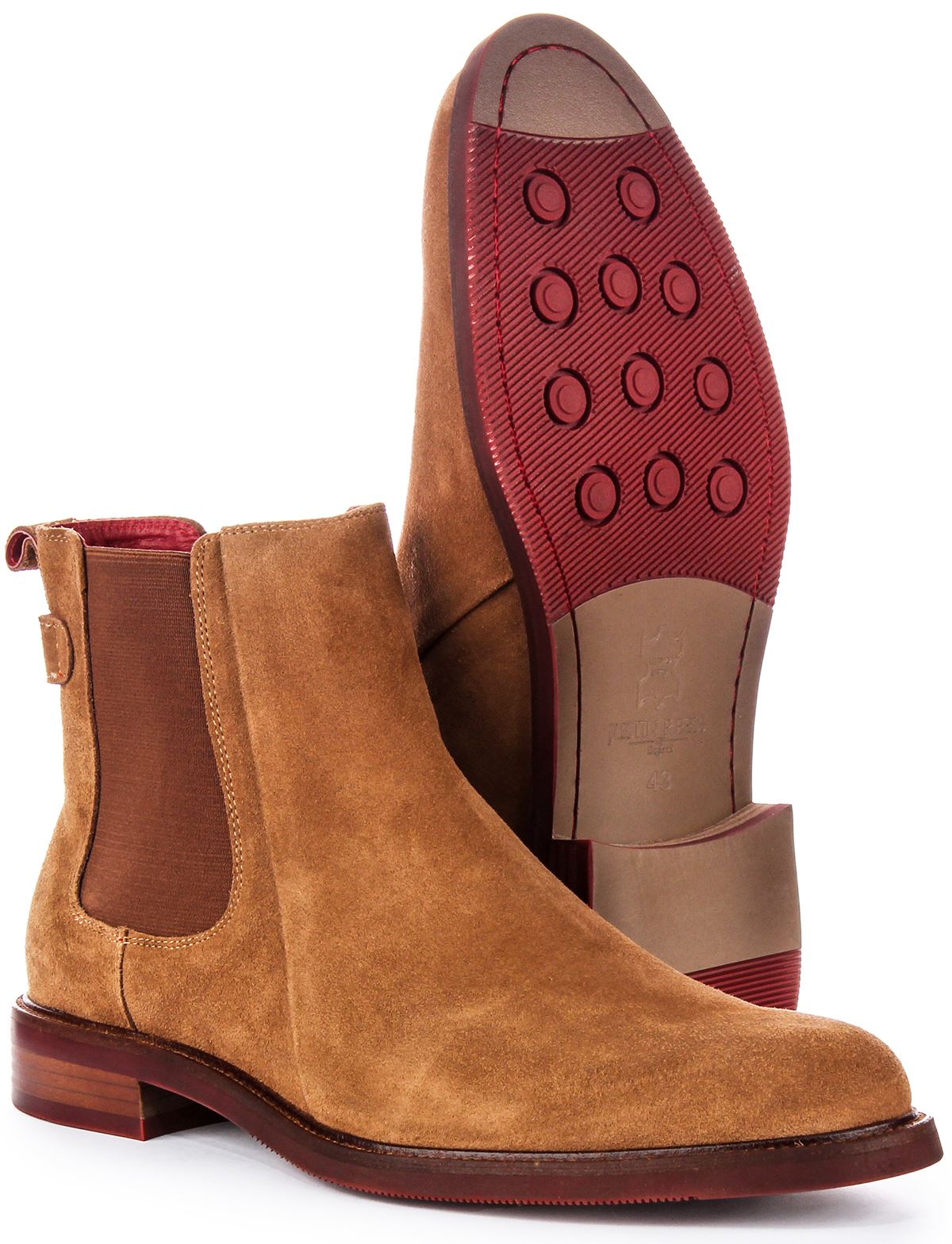 Justinreess England Luiz All Suede Pull Chelsea Mens Boots Black UK 6 - 13 - Picture 12 of 19