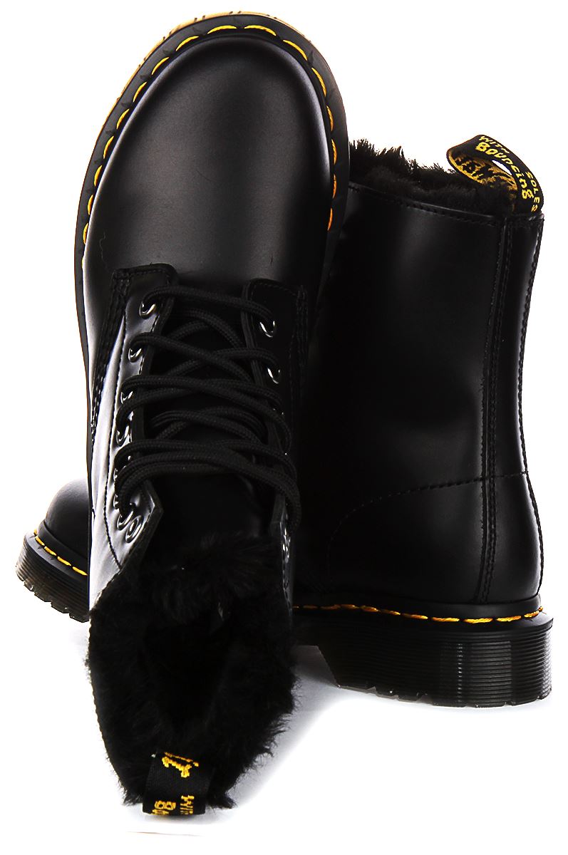 DR MARTENS 1460 Serena Forrado Cuero Tobillo Mujer Botas En Verde Oliva GB 3-8 - Imagen 11 de 25