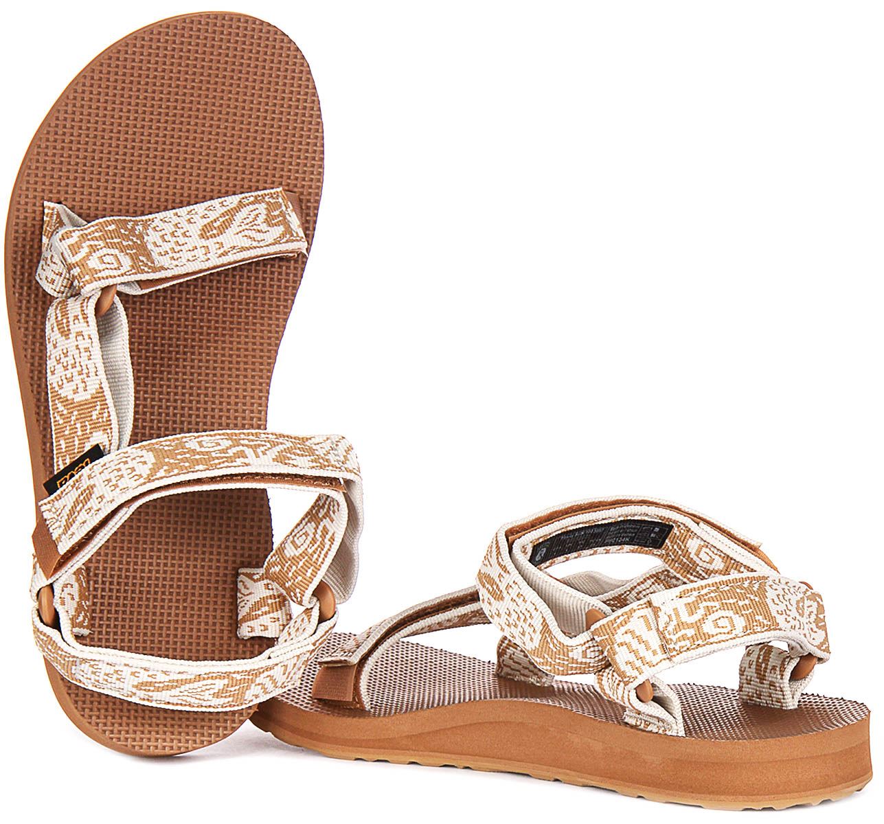 Teva Orig Universal Back Strap Prism Womens Sandal In Beige Brown