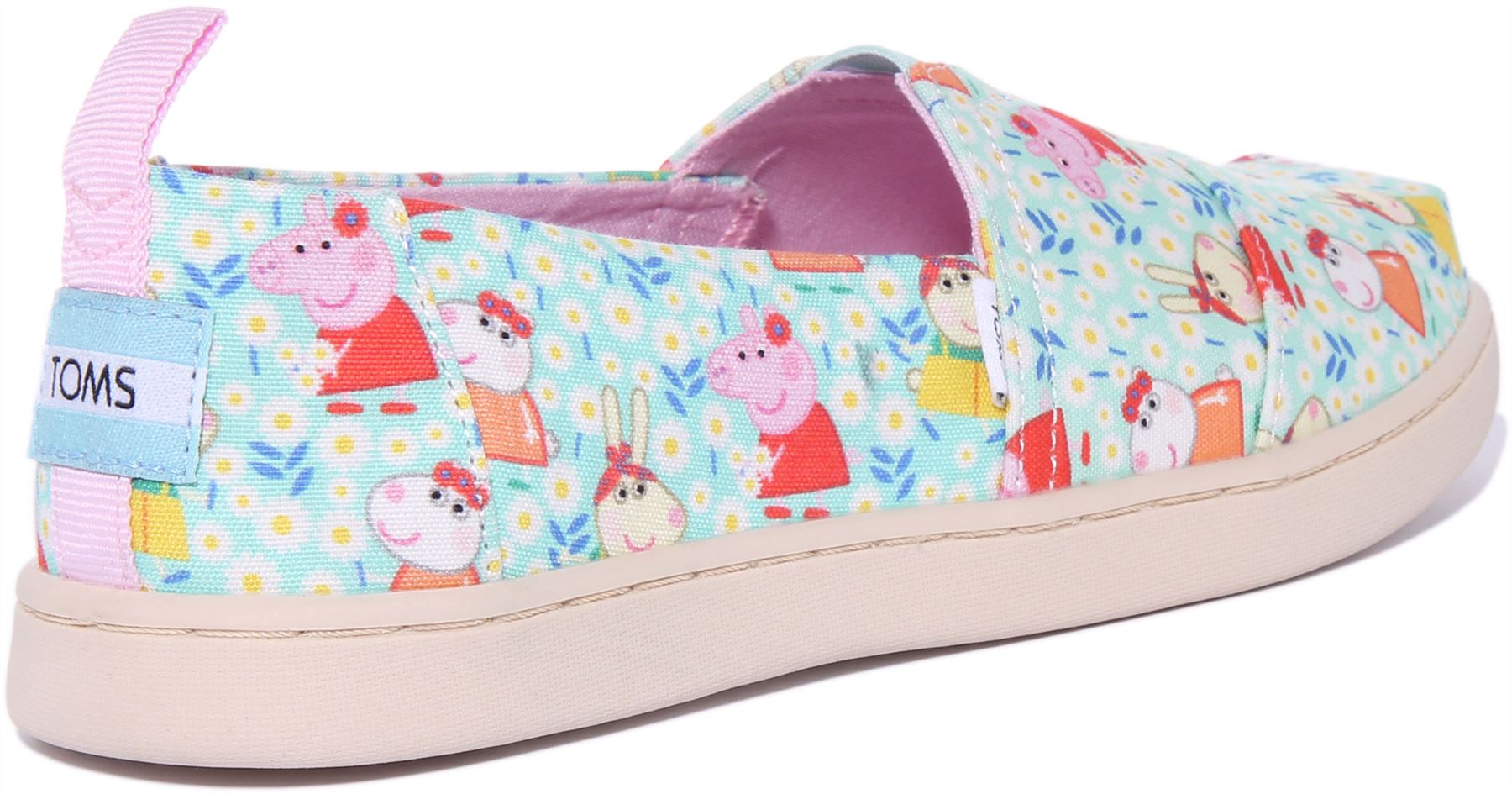 Toms Alpargata Girls Slip On Peppa Pig Unisex Espadrilles In Jade