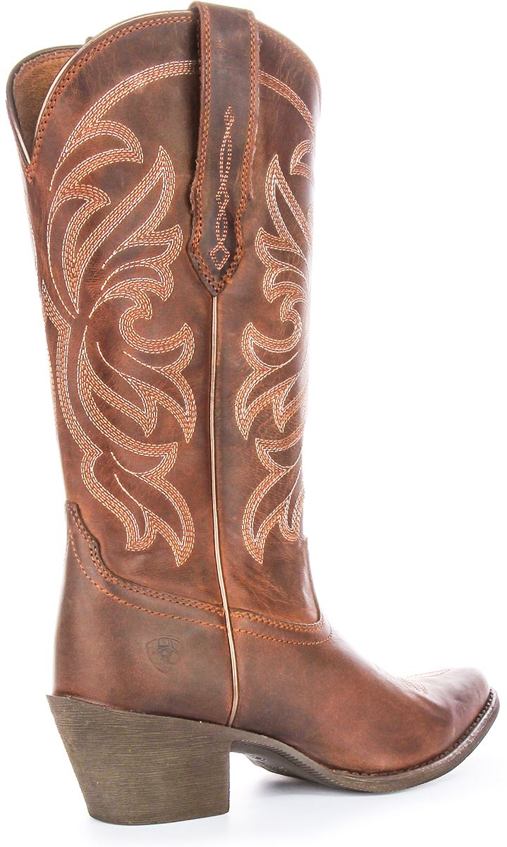 Ariat Heritage J Toe Duratread Pull Tab Western Womens Boot In Brown UK 3 - 9 - Picture 10 of 19