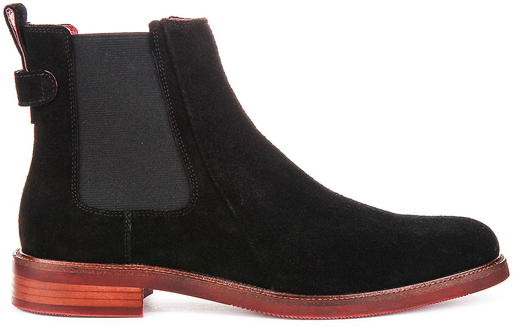 Justinreess England Luiz All Suede Pull Chelsea Mens Boots Black UK 6 - 13 - Picture 3 of 19