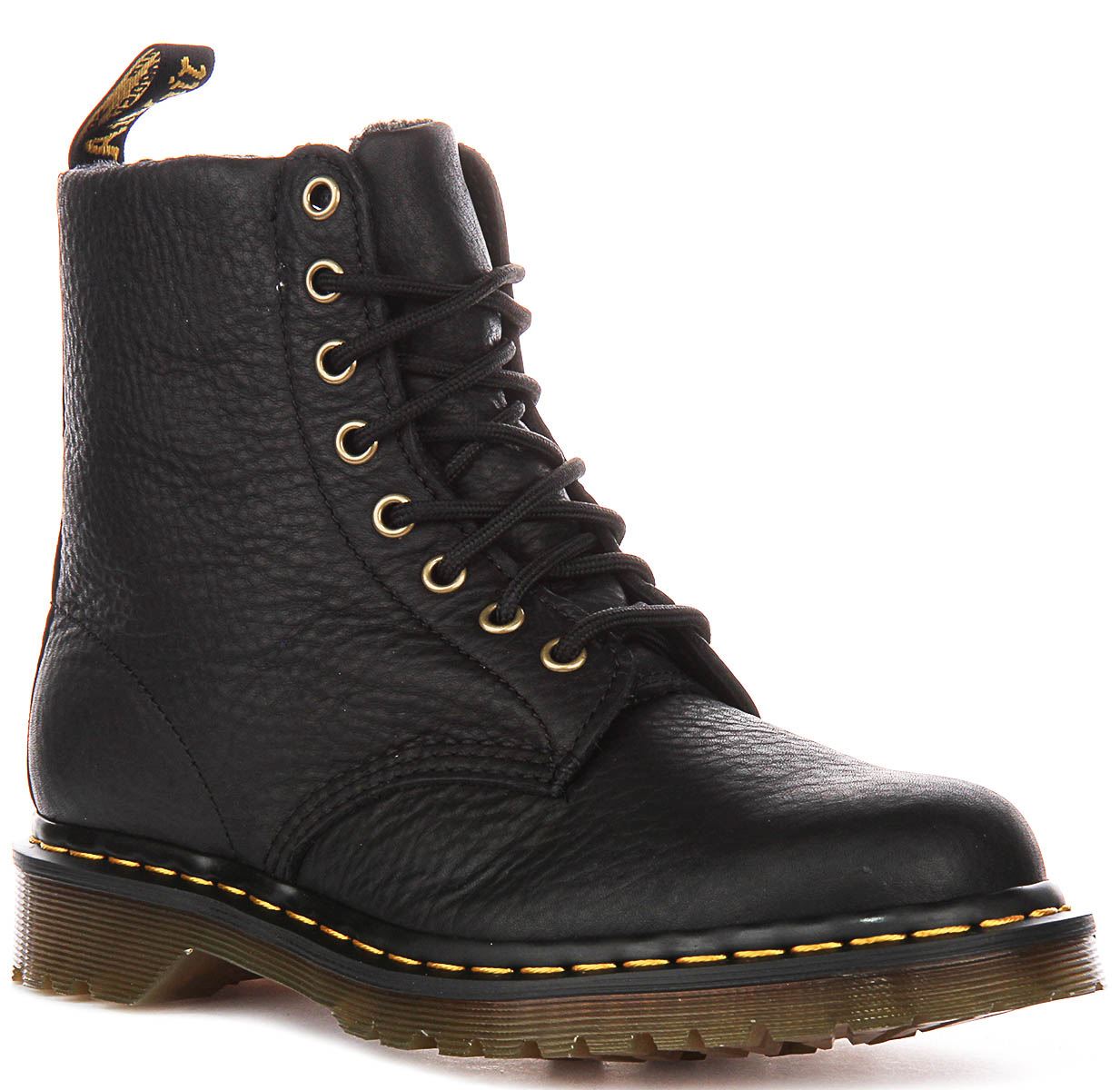 Dr Martens 1460 Pascal 8-Loch Fleece geftterte Damen-Stiefeletten in Schwarz UK 3 8 34390₽