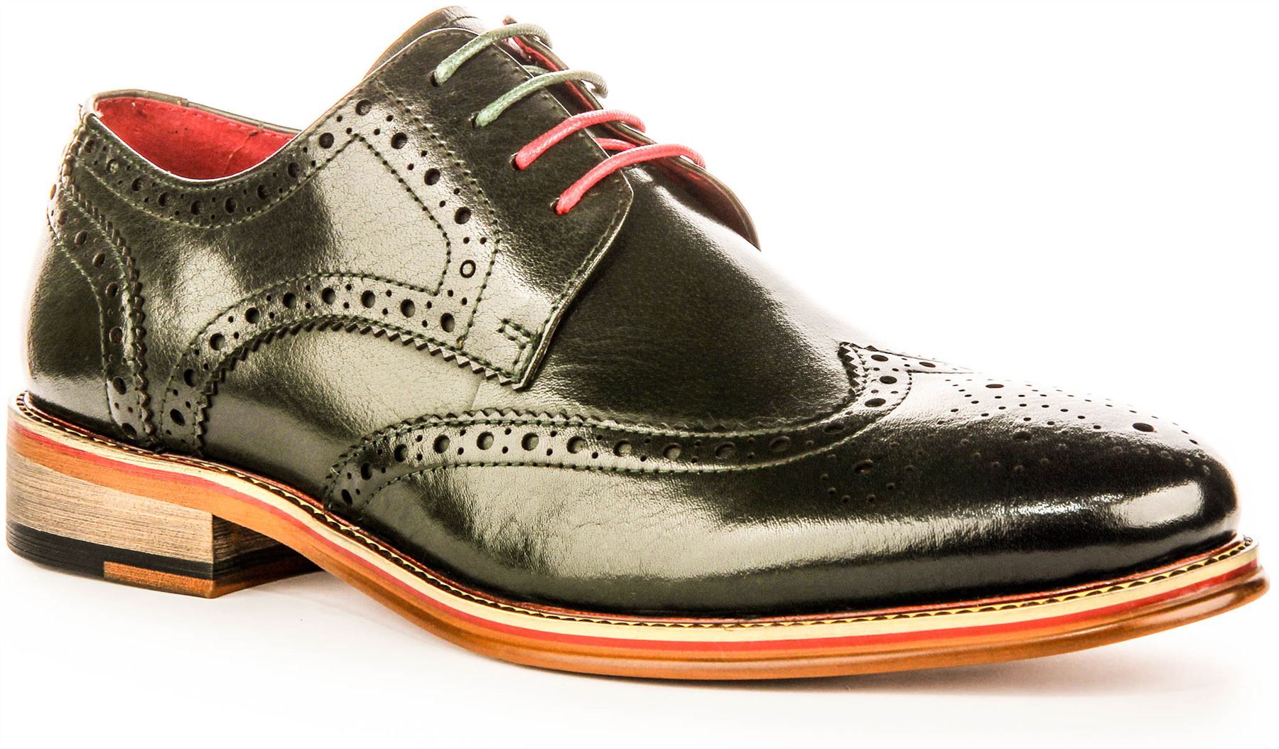 Justin Reece England Dover Wooden Derby Mens Formal Shoes In Black UK 6 - 14 - Picture 14 of 31